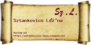Sztankovics Léna névjegykártya