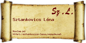 Sztankovics Léna névjegykártya
